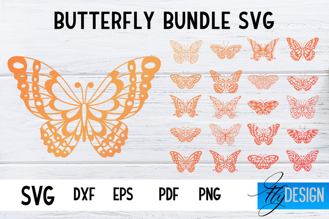 Butterfly SVG Design Bundle | Paper Cut SVG Design SVG Fly Design 