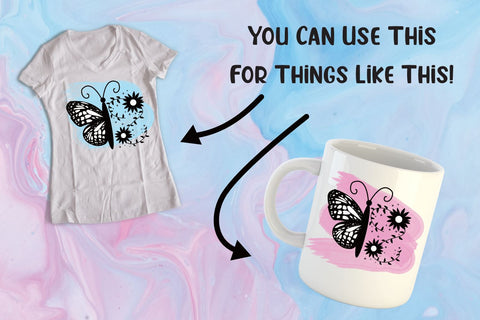 Butterfly SVG | Floral Butterfly SVG | Butterfly Flower SVG | Floral SVG SVG Angel Lynne Designs 