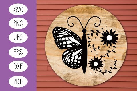 Butterfly SVG | Floral Butterfly SVG | Butterfly Flower SVG | Floral SVG SVG Angel Lynne Designs 