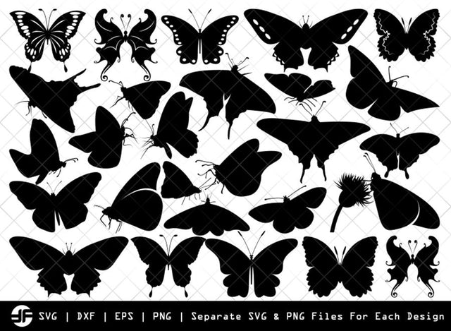 Butterfly SVG | Insect SVG | Silhouette Bundle | SVG Cut File SVG ETC Craft 