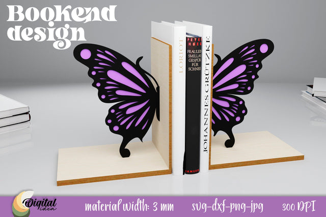 Butterfly SVG. Laser Cut SVG. Bookend Laser Cut SVG Design SVG Evgenyia Guschina 