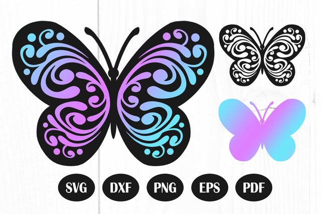 Butterfly Svg, Mandala Butterfly Svg, Layered Butterfly Svg SVG Litke Designs 