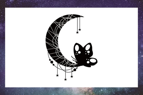 Butterfly SVG | Moon SVG | Crescent SVG | Boho SVG | Space SVG Angel Lynne Designs 
