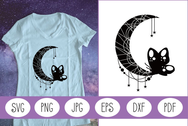 Butterfly SVG | Moon SVG | Crescent SVG | Boho SVG | Space SVG Angel Lynne Designs 