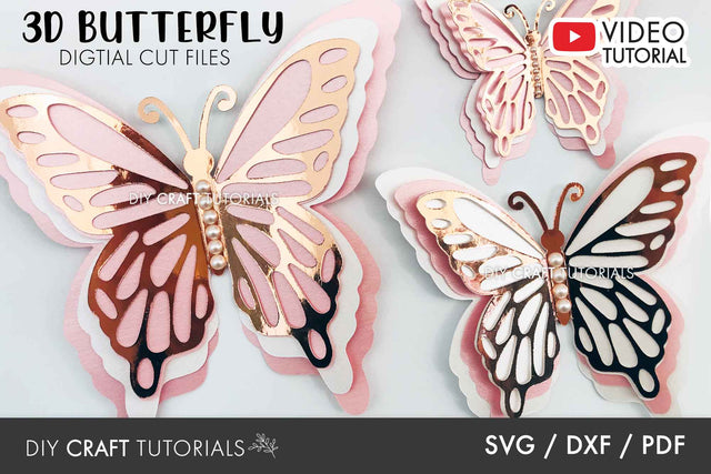 Butterfly SVG Template SVG DIY Craft Tutorials 