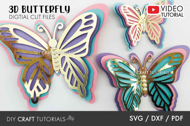 Butterfly SVG Template SVG DIY Craft Tutorials 