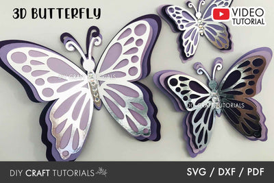 Butterfly SVG Template SVG DIY Craft Tutorials 