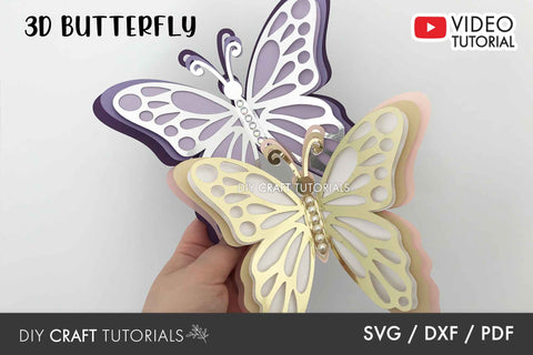 Butterfly SVG Template SVG DIY Craft Tutorials 