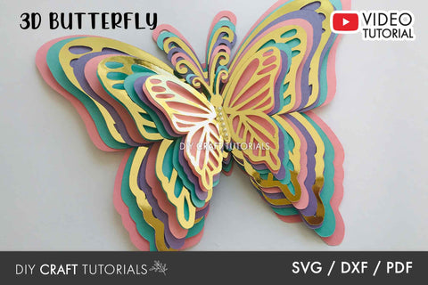 Butterfly SVG Template SVG DIY Craft Tutorials 