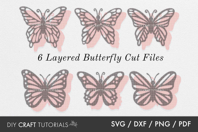 Butterfly SVG Template SVG DIY Craft Tutorials 