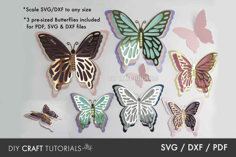 Butterfly SVG Template SVG DIY Craft Tutorials 