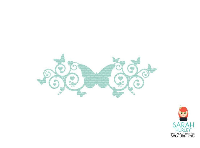 Butterfly Swirly Flourish SVG Sarah Hurley 