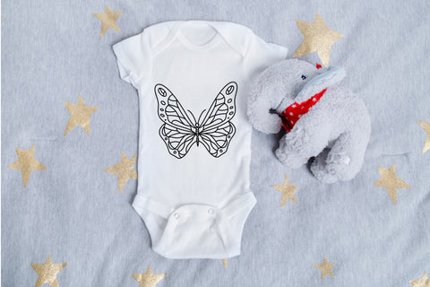 Butterfly T-shirt Design SVG Black and White SVG Aisyah 