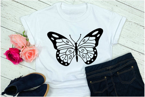 Butterfly T-shirt Design SVG Black and White SVG Aisyah 