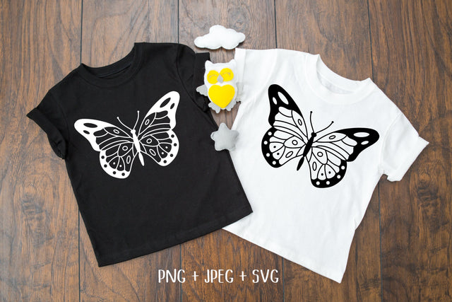 Butterfly T-shirt Design SVG Black and White SVG Aisyah 