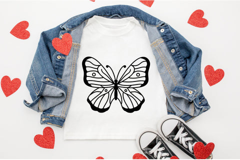 Butterfly T-shirt Design SVG file Black and White SVG Aisyah 