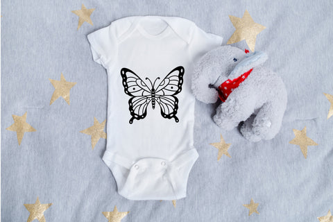 Butterfly T-shirt Design SVG file Black and White SVG Aisyah 