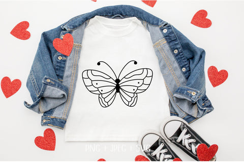 Butterfly T-shirts Design SVG Black and White SVG Aisyah 