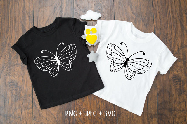 Butterfly T-shirts Design SVG Black and White SVG Aisyah 