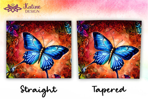 Butterfly Tumbler, Butterfly Tumbler Wrap, Butterfly Sublimation Tumbler, Tumbler Wrap Sublimation, Skinny Tumbler Sublimation, Sublimation Wrap Design For 20 Oz Skinny Tumbler Straight And Tapered Png Sublimation KatineDesign 