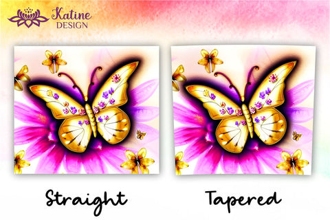 Butterfly Tumbler, Butterfly Tumbler Wrap, Butterfly Sublimation Tumbler, Tumbler Wrap Sublimation, Skinny Tumbler Sublimation, Sublimation Wrap Design For 20 Oz Skinny Tumbler Straight And Tapered Png Sublimation KatineDesign 