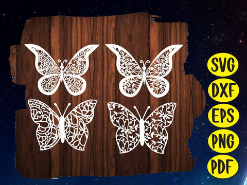 Butterfly Wedding Paper cut SVG Johan Ru designs 