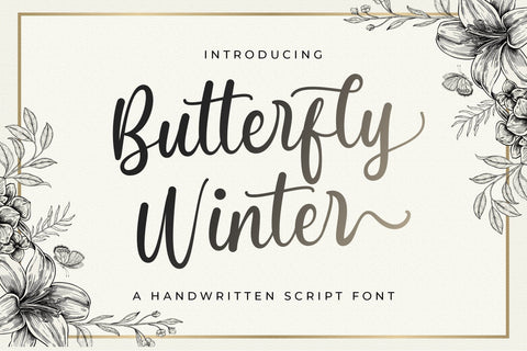 Butterfly Winter - Handwritten Font Font StringLabs 