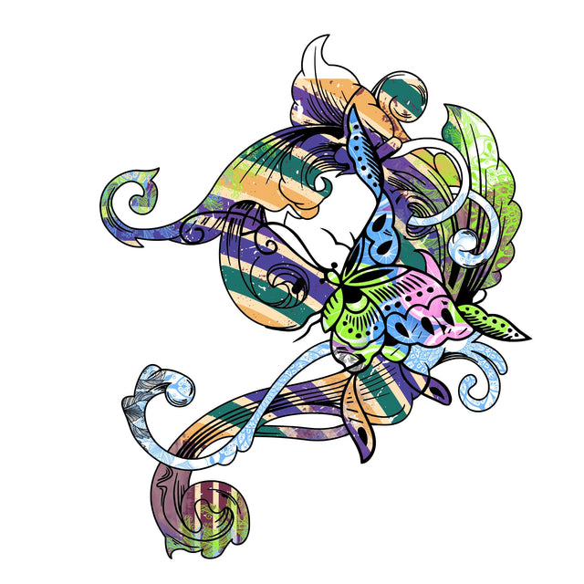 Butterfly with Flowers png Digital Download, Butterfly cut file, Butterfly clipart, Butterfly png files for silhouette cricut, retro png Sublimation Whitetailcrafts 