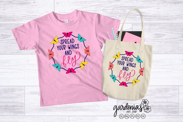 Butterfly Wreath Spread Your Wings and Fly SVG Gardenias Art Shop 