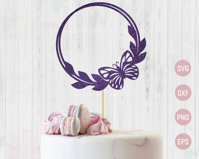 Butterfly wreath svg, Circle monogram frame svg, Round butterfly SVG AnastasiyaArtDesign 
