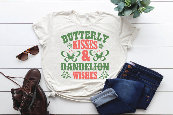 Butterly kisses & dandelion wishes SVG thesvgfactory 