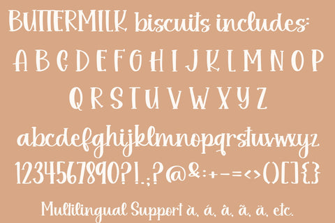 Buttermilk Biscuits, A Cute Farmhouse Font, Handwritten Font SVG Designing Digitals 