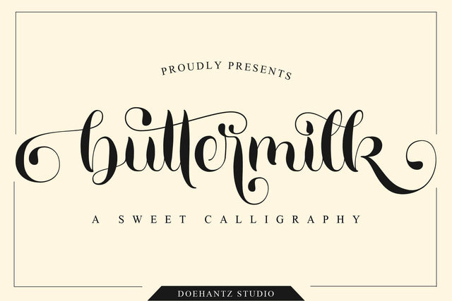 Buttermilk Font love script 