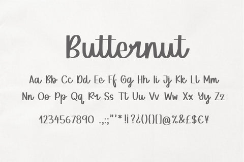 Butternut Font Sunday Nomad 