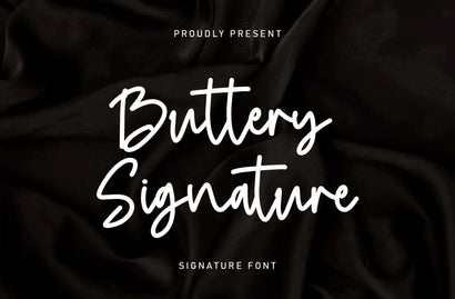 Buttery - Elegant Signature Font Font Yuby 