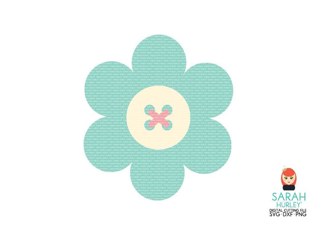 Button Flower SVG Sarah Hurley 