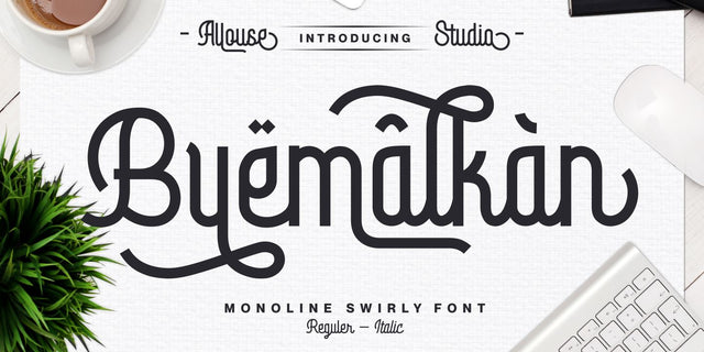 Byemalkan Font Allouse.Studio 