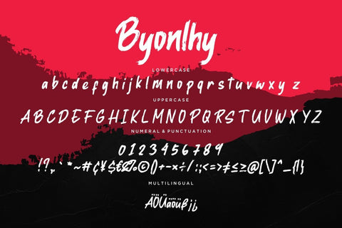 Byonlhy Dry Brush Typeface Font Creatype Studio 