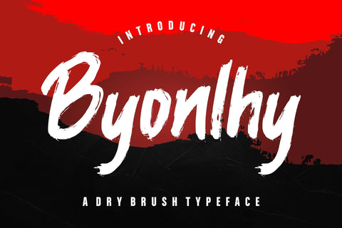 Byonlhy Dry Brush Typeface Font Creatype Studio 