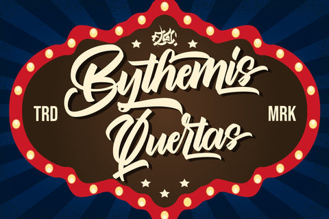 Bythemis Quertas Font Fallen Graphic Studio 