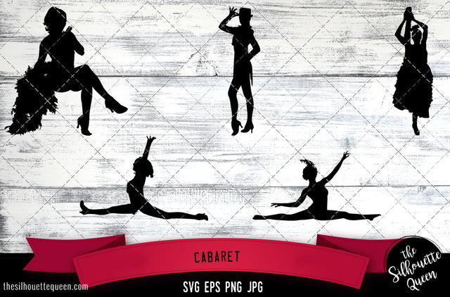 Cabaret Silhouette Vector SVG SVG Loveleen Kaur 