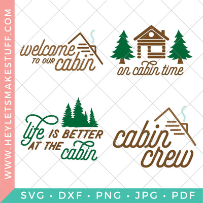 Cabin Bundle SVG Hey Let's Make Stuff 