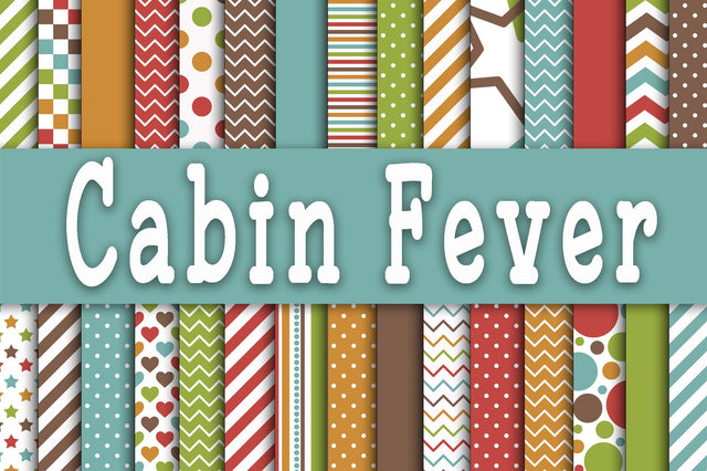 Cabin Fever Digital Papers Sublimation Old Market 