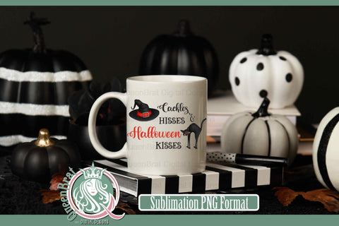 Cackles Hisses Halloween Kisses Sublimation Sublimation QueenBrat Digital Designs 