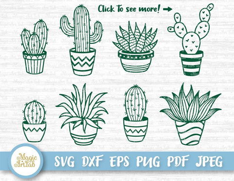 Cacti and succulent cut files SVG MagicArtLab 