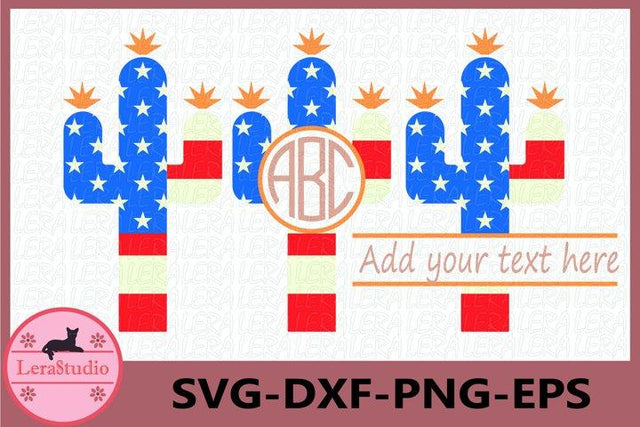 Cactus 4th of July SVG SVG Lerastudio 