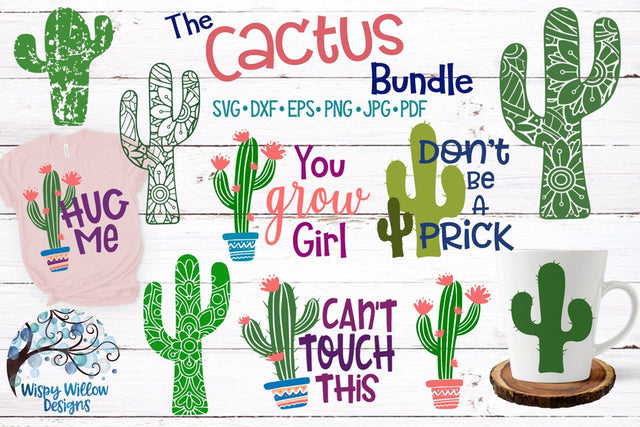 Cactus Bundle | SVG Cut Files SVG Wispy Willow Designs 