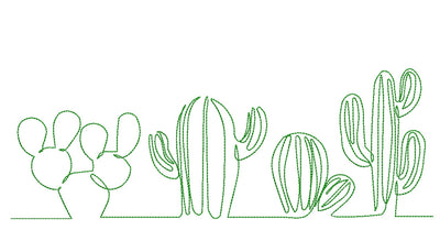 Cactus embroidery design, 4 sizes. Embroidery/Applique DESIGNS ArtEMByNatalia 
