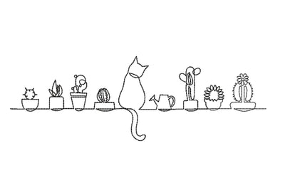 Cactus embroidery design, 4 sizes. Embroidery/Applique DESIGNS ArtEMByNatalia 