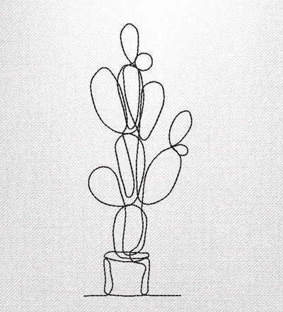 Cactus embroidery design, 4 sizes. Embroidery/Applique DESIGNS ArtEMByNatalia 